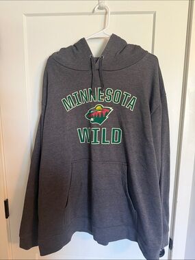 Fanatics Gray Minnesota Wild V-Neck Sweater